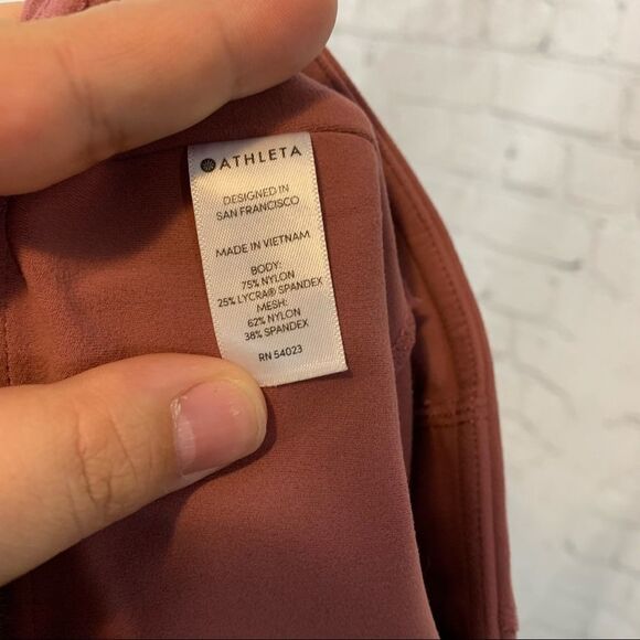 Athleta Salutation Pocket Tight Legging XXS Side Pockets Mesh Mauve - Picture 12 of 16